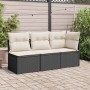 Garten-Ecksofa mit schwarzen synthetischen Rattankissen von , Outdoor-Sofas - Ref: Foro24-366012, Preis: 76,99 €, Rabatt: %