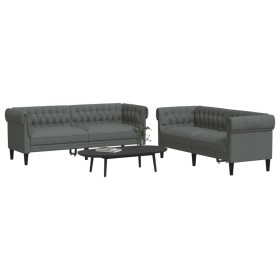 2-teilige Sofagarnitur aus dunkelgrauem Stoff von , Sofas - Ref: Foro24-3209201, Preis: 616,99 €, Rabatt: %