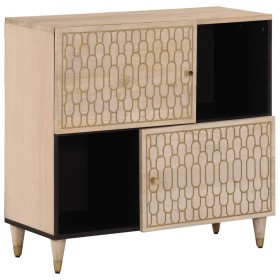 Solid mango wood auxiliary cabinet 80x33x75 cm by , Sideboards - Ref: Foro24-358275, Price: 121,99 €, Discount: %