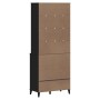 Aparador alto VIKEN madera maciza de pino negro 80x40x200 cm de , Aparadores - Ref: Foro24-3207142, Precio: 325,24 €, Descuen...