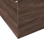 Oak brown engineered wood bed with drawers 75x190 cm by , Beds and slatted bases - Ref: Foro24-3280355, Price: 118,89 €, Disc...