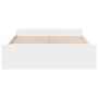 Estructura cama con cajones madera ingeniería blanca 150x200 cm de , Camas y somieres - Ref: Foro24-3280286, Precio: 157,99 €...