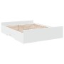 Estructura cama con cajones madera ingeniería blanca 150x200 cm de , Camas y somieres - Ref: Foro24-3280286, Precio: 157,99 €...