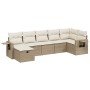 7-piece garden sofa set and beige synthetic rattan cushions by , Garden sets - Ref: Foro24-3263814, Price: 549,00 €, Discount: %