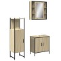 Set de muebles de baño 3 pzas madera contrachapada roble sonoma de , Muebles de baño - Ref: Foro24-3214761, Precio: 239,82 €,...