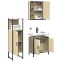 Set de muebles de baño 3 pzas madera contrachapada roble sonoma de , Muebles de baño - Ref: Foro24-3214761, Precio: 239,82 €,...