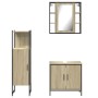 Set de muebles de baño 3 pzas madera contrachapada roble sonoma de , Muebles de baño - Ref: Foro24-3214761, Precio: 239,82 €,...