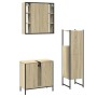 Set de muebles de baño 3 pzas madera contrachapada roble sonoma de , Muebles de baño - Ref: Foro24-3214761, Precio: 239,82 €,...