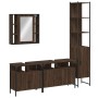 Set de muebles de baño 4 pzas madera contrachapada marrón roble de , Muebles de baño - Ref: Foro24-3214749, Precio: 253,99 €,...