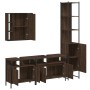 Set de muebles de baño 4 pzas madera contrachapada marrón roble de , Muebles de baño - Ref: Foro24-3214749, Precio: 253,99 €,...