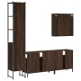 Set de muebles de baño 4 pzas madera contrachapada marrón roble de , Muebles de baño - Ref: Foro24-3214749, Precio: 253,23 €,...