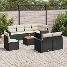 8-teiliges Gartensofa-Set und schwarze synthetische Rattankissen von , Gartensets - Ref: Foro24-3256546, Preis: 564,88 €, Rab...