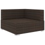 Ecksitzgruppe mit Kissen 1 Stück braunes PE-Rattan von vidaXL, Modulare Sofas für den Außenbereich - Ref: Foro24-46797, Preis...