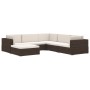 Corner sectional seat with cushions 1 pcs brown PE rattan by vidaXL, Modular outdoor sofas - Ref: Foro24-46797, Price: 151,87...