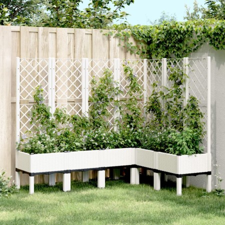 Planter with white PP trellis 160x120x142 cm by , Pots and planters - Ref: Foro24-367939, Price: 176,99 €, Discount: %