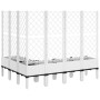 Planter with white PP trellis 160x120x142 cm by , Pots and planters - Ref: Foro24-367939, Price: 176,99 €, Discount: %