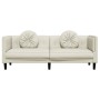 Cream velvet 3-seater sofa with cushions by , Sofas - Ref: Foro24-372649, Price: 301,99 €, Discount: %