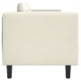 Cream velvet 3-seater sofa with cushions by , Sofas - Ref: Foro24-372649, Price: 301,99 €, Discount: %