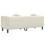 Cremefarbenes 3-Sitzer-Sofa aus Samt mit Kissen von , Sofas - Ref: Foro24-372649, Preis: 330,60 €, Rabatt: %