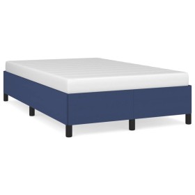 Blue fabric bed frame 120x190 cm by , Beds and slatted bases - Ref: Foro24-379514, Price: 115,40 €, Discount: %