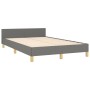 Bed frame with headboard dark gray fabric 120x190 cm by , Beds and slatted bases - Ref: Foro24-379535, Price: 113,00 €, Disco...