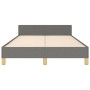 Estructura de cama con cabecero tela gris oscuro 120x190 cm de , Camas y somieres - Ref: Foro24-379535, Precio: 113,00 €, Des...