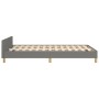 Bed frame with headboard dark gray fabric 120x190 cm by , Beds and slatted bases - Ref: Foro24-379535, Price: 113,00 €, Disco...