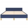 Bed frame with blue fabric headboard 120x190 cm by , Beds and slatted bases - Ref: Foro24-379540, Price: 113,00 €, Discount: %