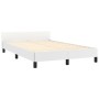 Estructura cama con cabecero cuero sintético blanco 120x190 cm de , Camas y somieres - Ref: Foro24-379542, Precio: 112,45 €, ...