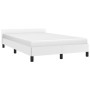 Estructura cama con cabecero cuero sintético blanco 120x190 cm de , Camas y somieres - Ref: Foro24-379542, Precio: 112,45 €, ...