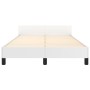 Bed frame with headboard white synthetic leather 120x190 cm by , Beds and slatted bases - Ref: Foro24-379542, Price: 112,45 €...