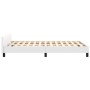 Bed frame with headboard white synthetic leather 120x190 cm by , Beds and slatted bases - Ref: Foro24-379542, Price: 112,45 €...