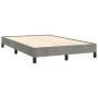 Cama box spring colchón y LED terciopelo gris claro 120x190 cm de , Camas y somieres - Ref: Foro24-3270159, Precio: 379,73 €,...