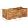 Blumenbeet aus massivem Akazienholz, 110 x 60 x 44 cm von vidaXL, Töpfe und Pflanzgefäße - Ref: Foro24-46578, Preis: 119,86 €...