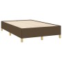 Cama box spring con colchón y LED tela marrón oscuro 120x190 cm de , Camas y somieres - Ref: Foro24-3270263, Precio: 415,99 €...