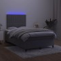 Cama box spring colchón y LED terciopelo gris oscuro 120x190 cm de , Camas y somieres - Ref: Foro24-3270324, Precio: 432,99 €...