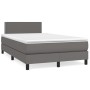 Boxspringbett mit LED-Matratze graues Kunstleder 120x190 cm von , Betten und Lattenroste - Ref: Foro24-3270133, Preis: 378,96...