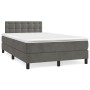 Box spring bed with mattress and LED dark gray velvet 120x190 cm by , Beds and slatted bases - Ref: Foro24-3270178, Price: 38...