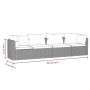 Set aus 4-teiligen Gartensofas und Kissen Kunstrattan schwarz von vidaXL, Modulare Sofas für den Außenbereich - Ref: Foro24-4...