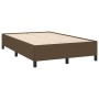 Cama box spring con colchón y LED tela marrón oscuro 120x190 cm de , Camas y somieres - Ref: Foro24-3270186, Precio: 410,53 €...