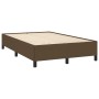 Cama box spring con colchón y LED tela marrón oscuro 120x190 cm de , Camas y somieres - Ref: Foro24-3270200, Precio: 411,17 €...