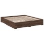 Cama con cajones madera ingeniería marrón roble 200x200 cm de , Camas y somieres - Ref: Foro24-3280362, Precio: 239,08 €, Des...