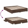 Cama con cajones madera ingeniería marrón roble 200x200 cm de , Camas y somieres - Ref: Foro24-3280362, Precio: 239,08 €, Des...