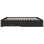 Black engineered wood bed frame with drawers 200x200 cm by , Beds and slatted bases - Ref: Foro24-3280357, Price: 231,82 €, D...