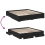 Black engineered wood bed frame with drawers 200x200 cm by , Beds and slatted bases - Ref: Foro24-3280357, Price: 231,82 €, D...