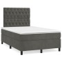 Cama box spring colchón y LED terciopelo gris oscuro 120x190 cm de , Camas y somieres - Ref: Foro24-3270330, Precio: 419,42 €...