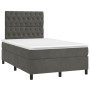 Cama box spring colchón y LED terciopelo gris oscuro 120x190 cm de , Camas y somieres - Ref: Foro24-3270330, Precio: 433,99 €...