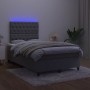 Box spring bed with mattress and LED dark gray velvet 120x190 cm by , Beds and slatted bases - Ref: Foro24-3270330, Price: 41...