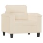 Sillón de tela de microfibra beige 60 cm de , Sofás - Ref: Foro24-359554, Precio: 181,99 €, Descuento: %