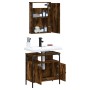 Set de muebles baño 2 pzas madera contrachapada roble ahumado de , Muebles de baño - Ref: Foro24-3214777, Precio: 100,95 €, D...